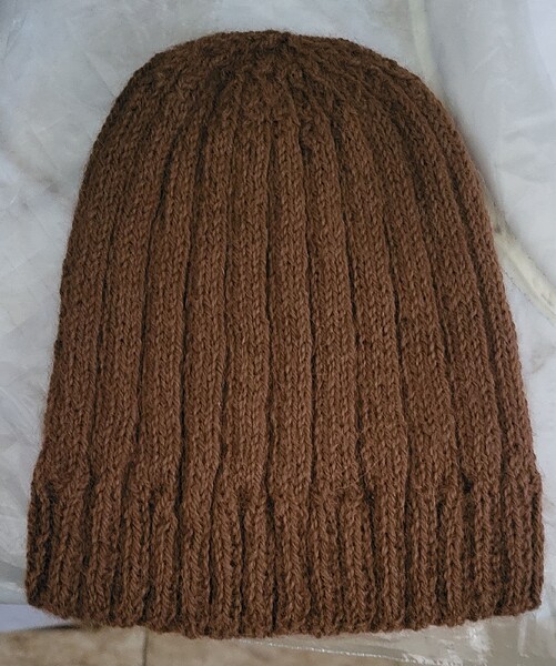 alpaca hat with handspun