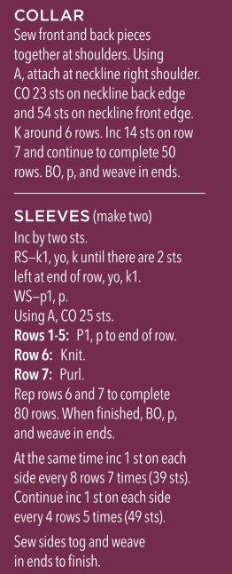 collar and sleeves